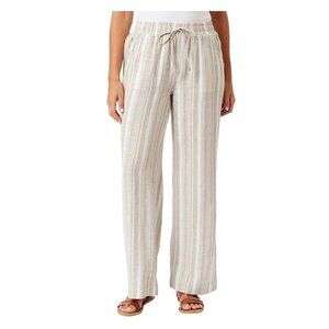 Briggs New York Beige Striped Wide Leg Pants